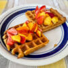 Buttermilk Waffles with Nectarines and Strawberries