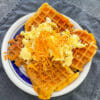 Cheddar Cornbread Waffles with Eggs