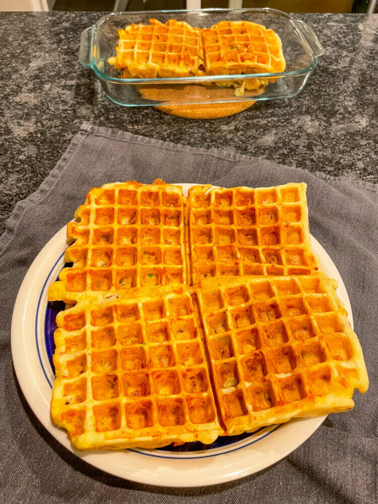 Bacon, Cheddar, and Scallion Waffles